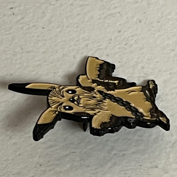 Chewbacca Pikachu Star Wars Pokemon Mash Enamel Pin Pins Brown Hat Streetwear - Picture 3 of 7